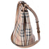BURBERRY London England Check Bucket Bag Beige Multi Leather
